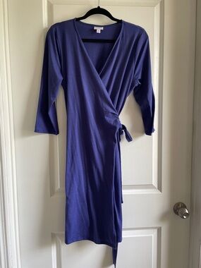 LuLaRoe Michelle Deep Blue true Wrap Midi Dress